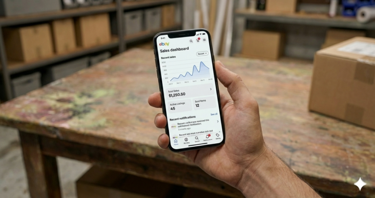 Reseller using a phone to automate your reselling workflow