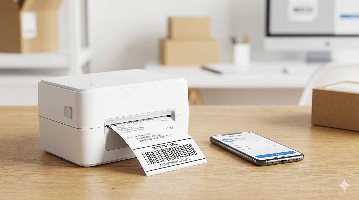 The best thermal printer for resellers sitting on a desk